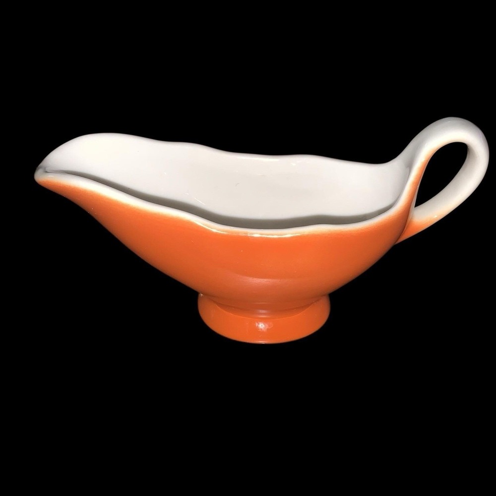 Vintage Restaurant Ware Pink Sauce or Gravy Boat Jackson China 7" Circa 1960s